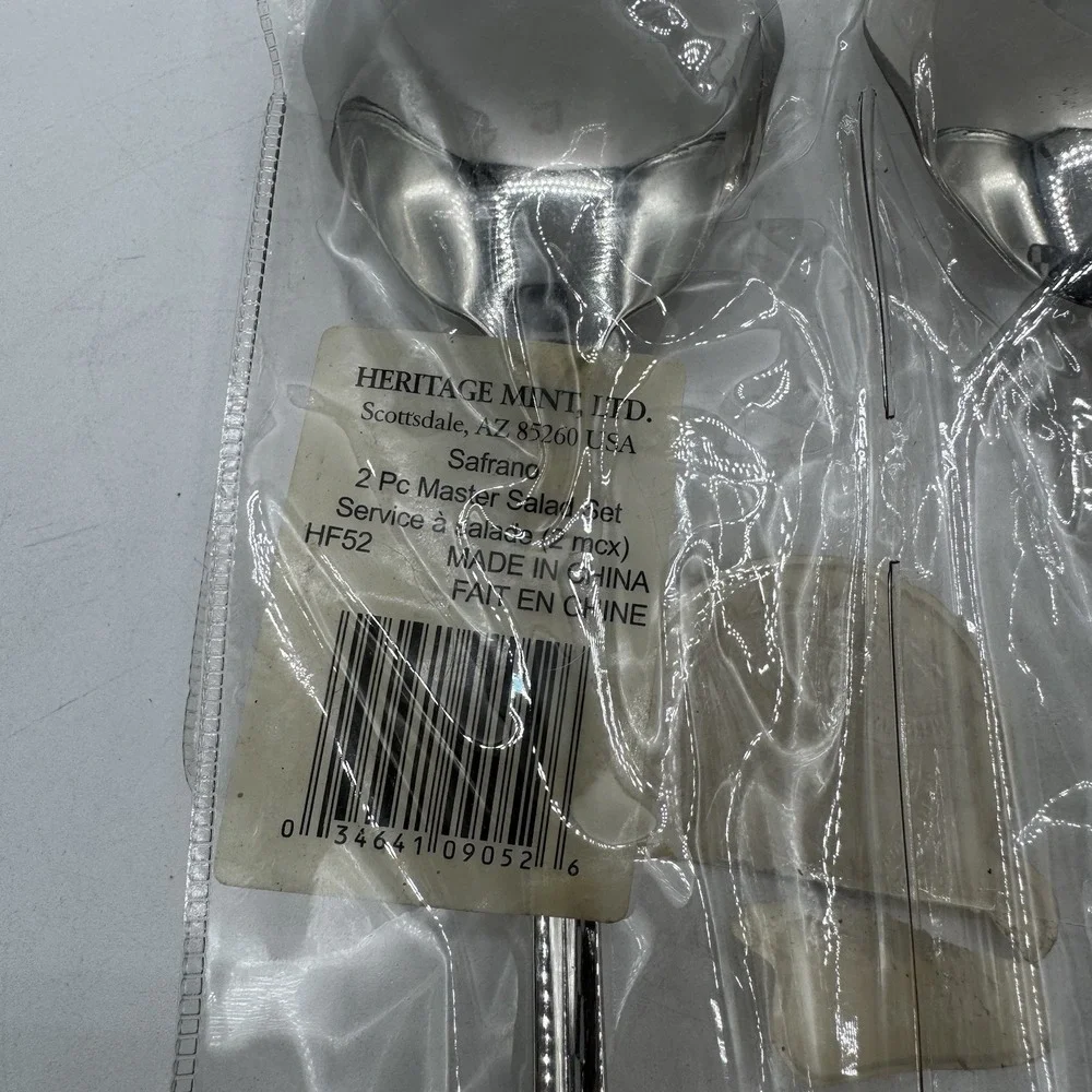 Heritage Mint Safrano GLOSSY 18/0 Stainless Serving Flatware Sets 11 Pieces